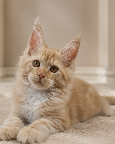 iscotti red tabby Maine Coon male kitten